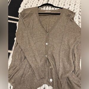 Zara Women's Brown Slouchy Cardigan Sweater